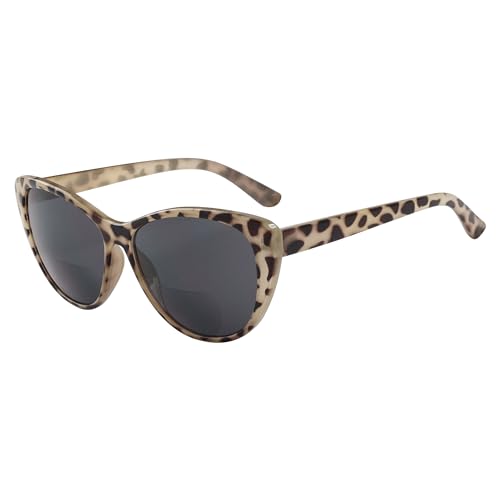 Image of Eyekepper Cat-Eye Style Womens Bifocal Sunglasses - Tortoise +3.50