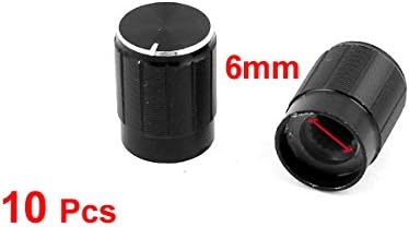 uxcell 10 Pcs Black Silver Tone Potentiometer Rotary Control Knobs 6mm Hole - Image 3