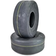 2 OTR 15x6.00-6 Smooth Tires 8 Ply for Lawn Garden Tractor and Zero Turn