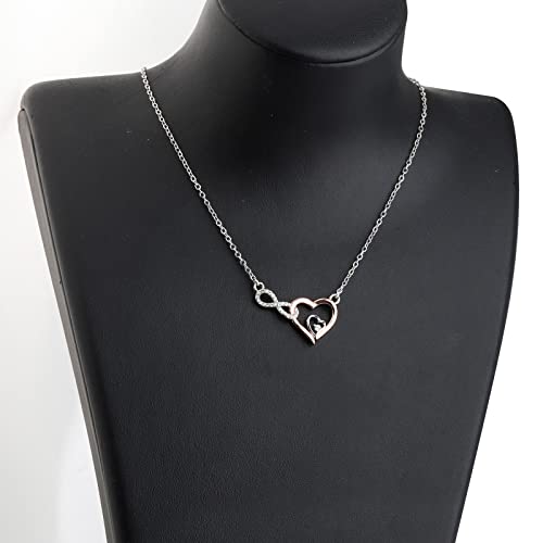 PLITI Memorial Necklace Sympathy Gift Goodbyes Are Not Forever Goodbyes Are Not The End Infinity Heart Necklace for Women4