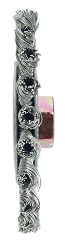 Image of Weiler 13272 Cable Twist Knot Wire Wheel 4 inch, .020 inch Stainless Steel Fill, M10X1.50 Nut, Made in the USA (Pack of 5)