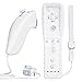 TechKen Fernbedienung mit Nunchuck für Wii, kabelloser Joysticks für Wii & Wii U (weiß)