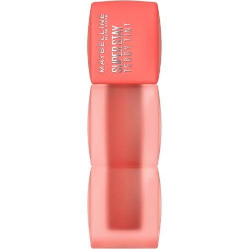 Maybelline Nueva York Superstay Teddy (Tint) Pintalabios para labios suaves y suaves, color extra duradero, acabado suave, cómodo sin decoloración, color 25 Baby Tee Superstay