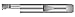 Micro 100 QTMT-160200-44 Threading Tool - Metric - Topping - Quick Change, M16x2 Thread Size, 13 mm Min Bore Dia, 44 mm Max Bore Depth, 1.085 mm Proj, 1/2" Shank Dia, 3-1/2" OAL, Uncoated