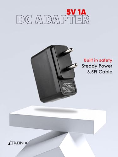 Image of 5V 1A DC Power Adapter, 5W DC Power Supply, 1 Year Warranty, AC-DC SMPS for CCTV, Routers, Set-Top Boxes and More, Dual Pin 2.1 /2.5 mm x 5.5mm and 4mm Jack