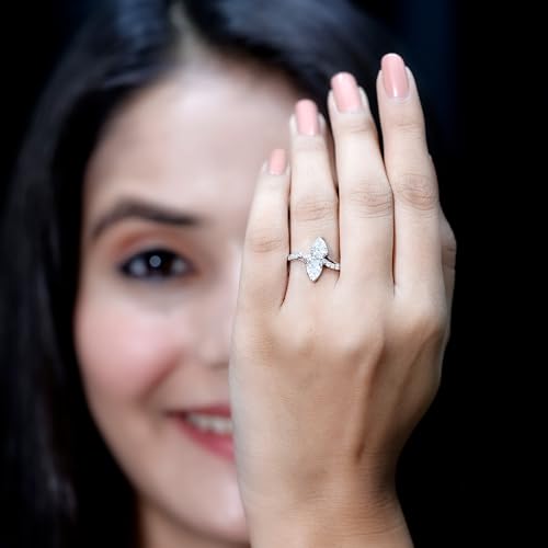 Certified Lab Grown Diamond 2 Stone Engagement Ring, Ef-Vs Quality, Pear Diamond Toi Et Moi Ring - Ready To Gift4