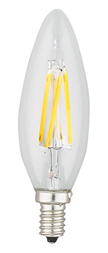 Kodak 41063-UL Dimmable LED Candle Torpedo Light Bulb, 40-watt, E12 Base