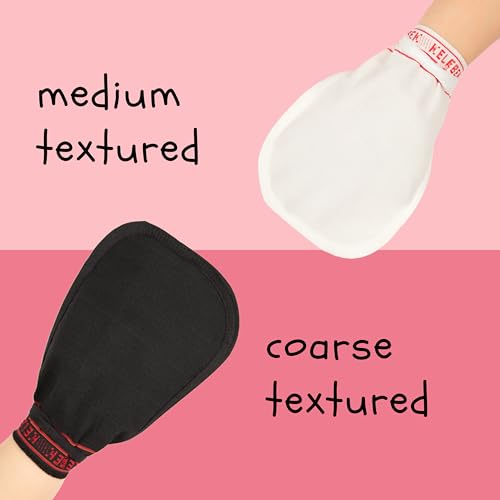 Kelebek für Gesicht & Körper 2er-Set Peeling-Handschuhe – Türkisches Kese für Damen & Herren – Exfoliating Gloves für Dusche & Hamam – Körperpeeling & Tiefenreinigung