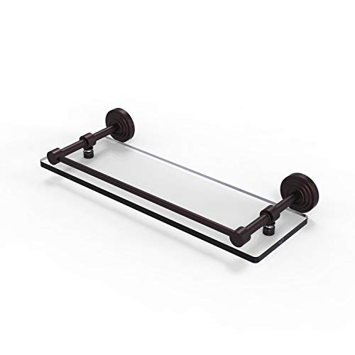 Get Discount Offer Allied Brass WP-1/16-GAL-ABZ Waverly Place 16 Inch Tempered Gallery Rail Glass Shelf, 16-Inch, Antique Bronze
