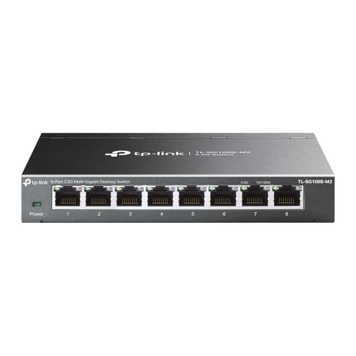 TP-Link スイッチングハブ 8ポート 2.5Gbps マルチギガ 金属筐体 メーカー保証5年 TL-SG108S-M2