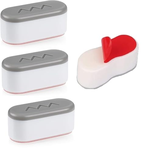 Toilet Seat Bumpers with Adhesive, Universal Rubber Buffer Pads Anti-Slip, Seat Bumpers Kit, Strong Adhesive Replacement Tool-Free Installation