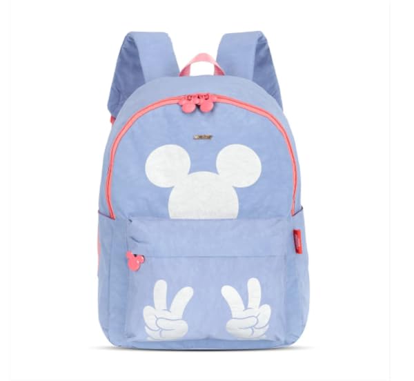 Mochila Disney Mickey Mouse Nylon Azul Claro - Luxcel