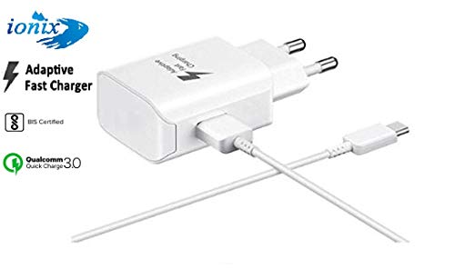Image of Ionix Quick Charger with Adaptive Fast Charging (9V 2A), Compatible with All Android Phones,Displays Fast Charging on Mobile While Charging