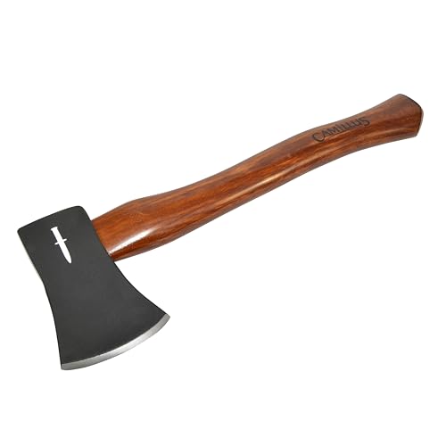 CAMILLUS-16-Durable-Carbon-Steel-Head-Compact-Portable-Multi-Purpose-Outdoor-Hunting-Hiking-Camping-Survival-Hatchet-with-American-Hickory-Handle-Leather-Sheath