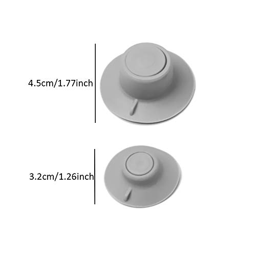 Motzu 8 Pieces Laptop Computer Cooling Feet Rubber Holder Kickstand Suction Cup Heat Reduction Pad Universal Tablet/Notebook Stands Corner Pad Anti-Slip Silicone Elevation Stand (4Small+4Big,Gray) #TOP3