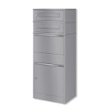 Metzler® boîte Colis sécurisée avec Double boîte aux Lettres et Serrure Cylindre Gris Alum...