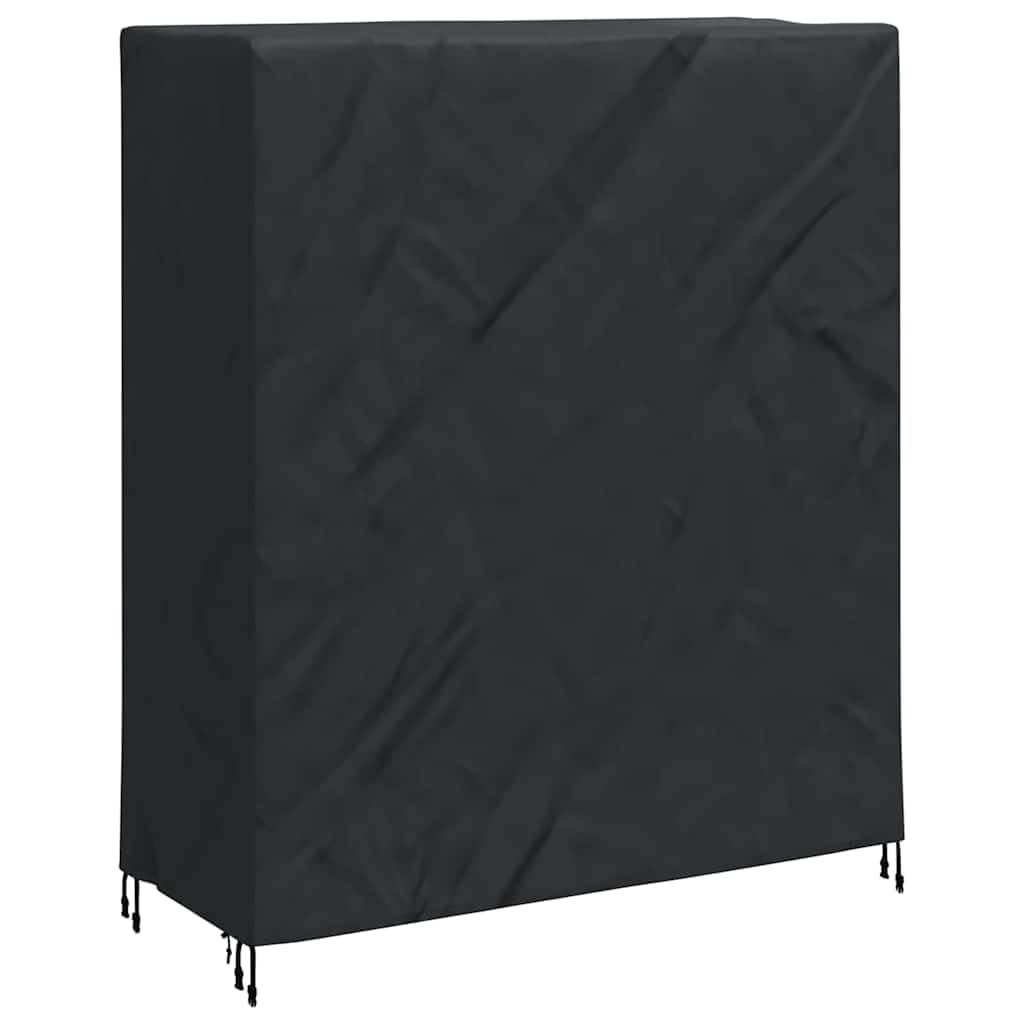 Knerpwd 600D Oxford Fabric Pingpong Table Cover With Carrier Bag, Plain Black Fabric, 165 X 70 X 185 Cm, Waterproof Indoor Outdoor Table Cover For Ping Pong