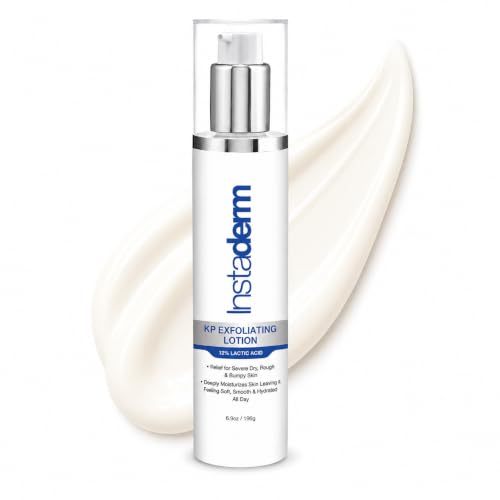 Instaderm Keratosis Pilaris Treatment- KP Bump Eraser. Smoothing Exfoliating Moisturizing Lotion for Rough, Dry, Flakey & Bumpy Skin Conditions with Lactic Acid, AHA. Smooth Skin Body Cream.