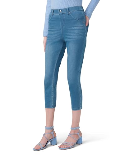 HUE Ultra Soft High-Waist Denim Capri Leggings — view 3