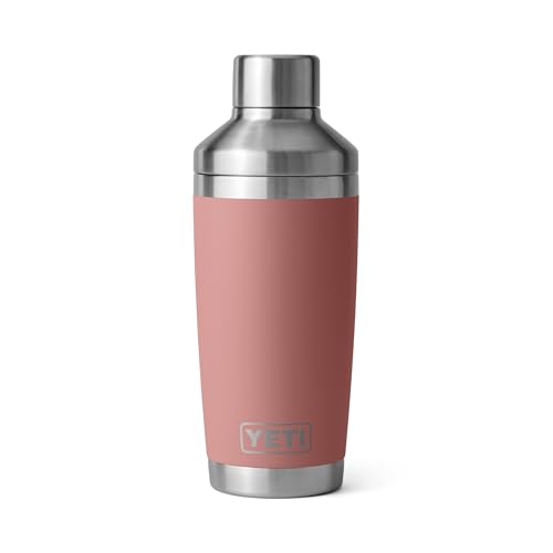 YETI Rambler 20 oz Cocktail Shaker, Stainless Steel, Vacuum Insulated, Sandstone Pink
