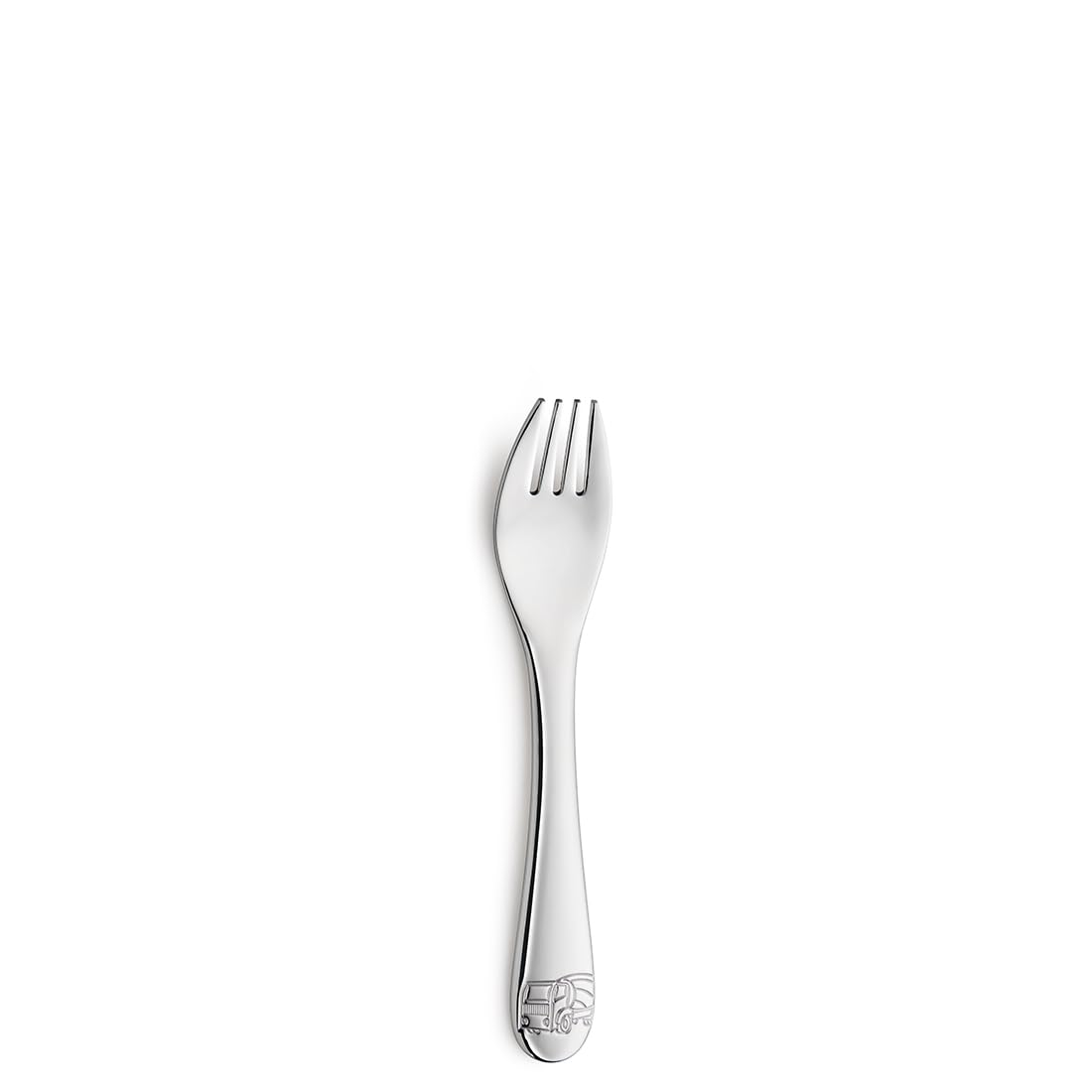 Kuppels Set di posate per bambini da cantiere, 4 pezzi, in confezione regalo, a partire dai 4 anni, in acciaio inox 18/10, forchetta e coltello, cucchiaio e cucchiaino, lavabile in lavastoviglie e