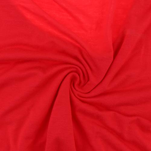 DYNWAVE Top de Traje de Dança Do Ventre Blusa Decote Redondo Top de Lantejoulas Choli Top - Vermelho