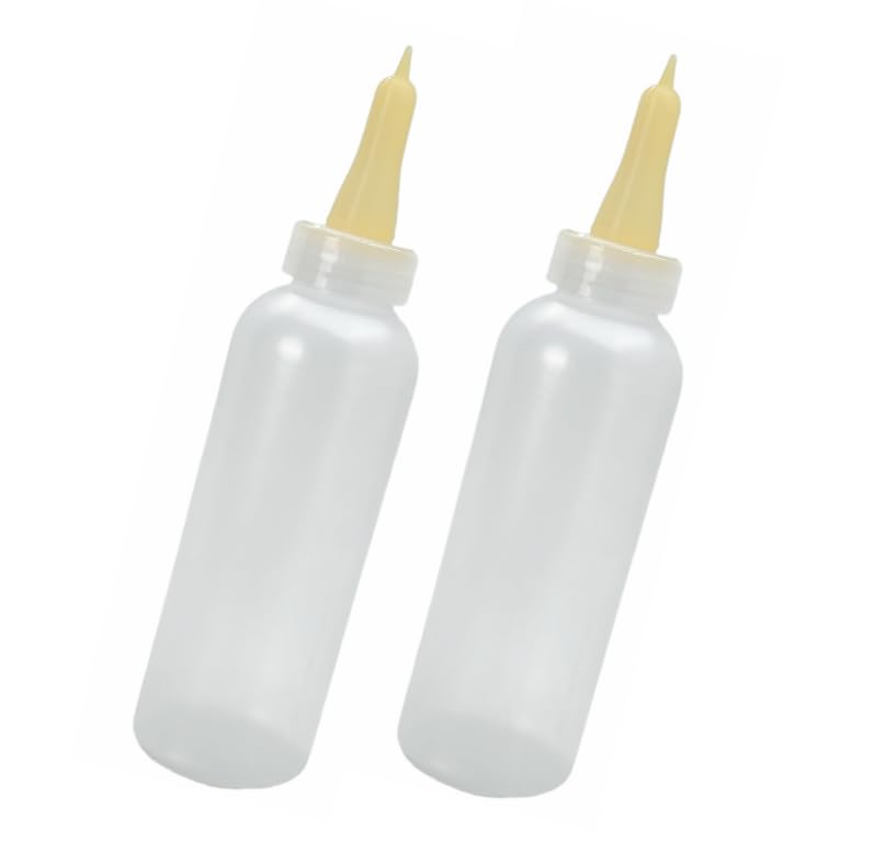 2PCS 450ML Animal Feeding Bottle with Clear Screw-on Nipple Nursing?Teat Feeder Detachable Goat Calf Bottle Feeding for Sheep Lambs Piglets Cow