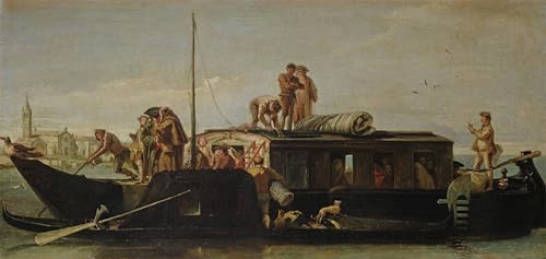 Cuadro Domenico Tiepolo Chiatta della Posta Veneziana para renovar paredes vacías