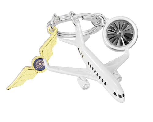 Metalmorphose - Llavero piloto de avión, llavero de aviación, regalo original para hombre y mujer, multicolor, talla única