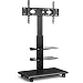 Produktbild RFIVER Universal Mobile TV Wagen Trolley Ständer 32-70 Zoll auf Rollen Fernsehständer Rollbar Fernsehtisch mit Rollen Karren Schwenkbar Höhenverstellbar