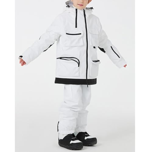 Boy Girl Ski Winter Warm Insulated Jacket and Pants Waterproof Windproof Snowsuit Snowboarding Coat4
