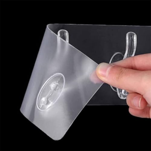 Image of Wall Hanger Hooks for Clothes - Self Adhesive 6 Hook Strip | Heavy-Duty Stick-On Hanger for Kitchen, Bathroom & Bedroom | No Drilling, Waterproof & Rustproof (Pack of 1)
