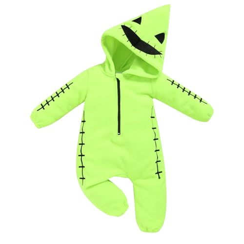 ZOELNIC Baby Boy Romper Newborn Onesie Cute Baby Girl One-Piece Jumpsuits Outfits Clothes(thicken-green 3-6M)