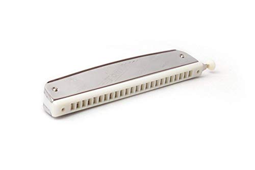 Tower Mouth Organ Harmonica 24 Holes Key-C With Scale Change Option, Silver