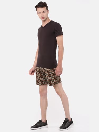 Image of Dollar Solid Men's Shorts | All-Over Print | One Side Zipper Pocket with Label Branding | Self Waistband with Drawcord | Wide Array of Attractive Prints