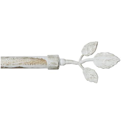 Barra para cortinas de hierro, extensible, barra para cortinas, cortina, hojas, 120-210, Shabby Chic