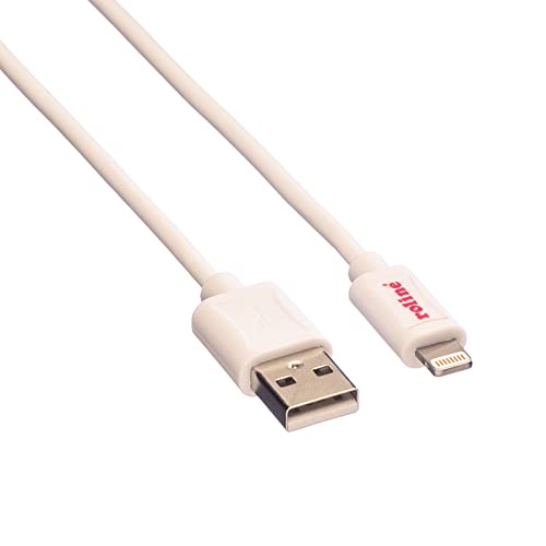 Cable USB a Lightning ROLINE de 0.15m blanco para dispositivos Apple 3
