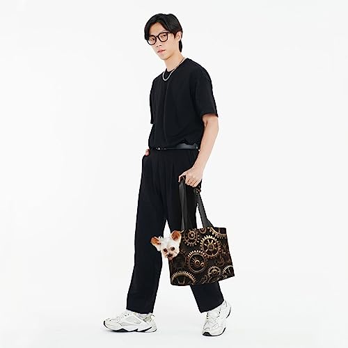 Sac de transport pour petits chiens et chats motif steampunk
