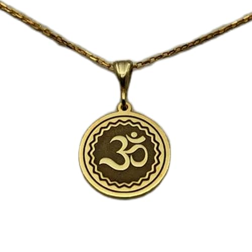 Collier yoga Om en argent plaqué or pour la méditation et le quotidien