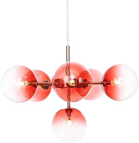 Lustre moderne LED pour remplacer un éclairage terne par 6 suspensions design
