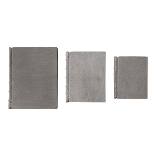 Cahiers en papier délavé gris Creative Co-Op, parfaits pour vos notes de voyage et croquis