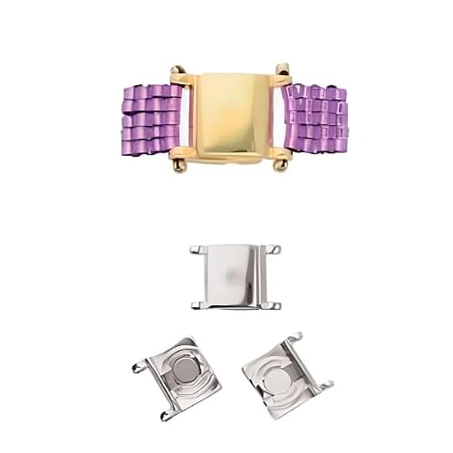2 Magnetic Clasps. Axos Silver Plate Cymbal Metal Fashion Elements. Jewelry Making Clasp 13.2 X 9.5 X 5.2Mm Works With Seed Beads And More! #TOP3