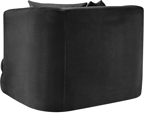Sillón contemporáneo terciopelo negro ultra lujoso miniatura 7