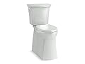 KOHLER Tall Two-Piece Elongated Toilet With Skirted Trapway