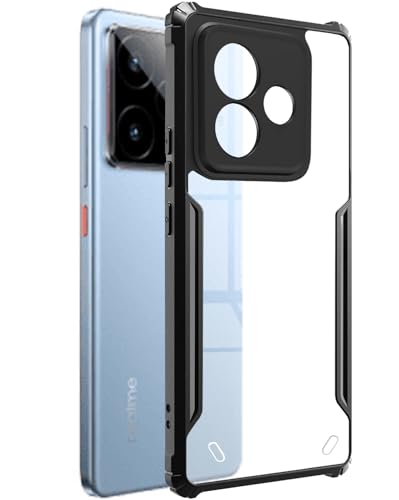 Image of SPAZY CASE Realme GT 7 Back Cover | Transparent Crystal Clear Hard PC Back Case with TPU Bumper, Drop Protection Case Cover for Realme GT 7