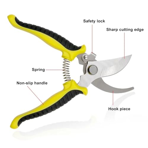 Tijeras de poda 7.5" acero inoxidable profesional miniatura 5
