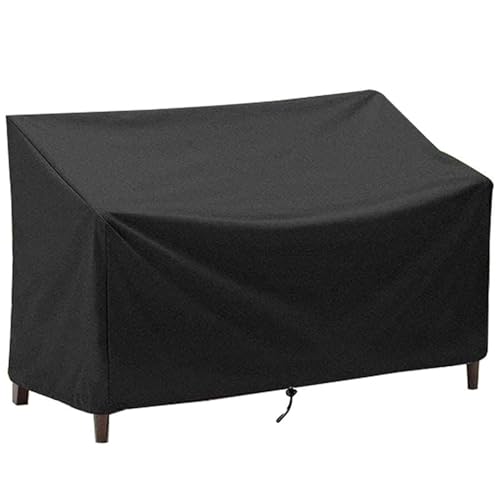 Funda para banco de exterior impermeable negra 135x66x89 cm con cordón ajustable 5