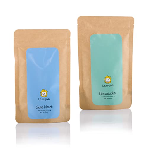 Löwenpads Nachfüllpackungen von Löwenkind - 1 x Rotznäschen 10er Nachfüllpackung und 1 x Gute Nacht 10er Nachfüllpackung Cover