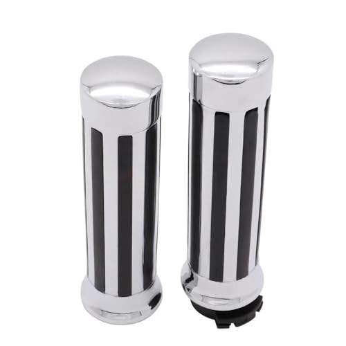 Poignées de moto 7/8 en aluminium usiné et caoutchouc confort durable pour custom cruiser