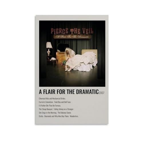 DaociErHao Pierce The Veil - A Flair For The Dramatic Canvas Poster Bedroom Decor Office Room Decor Gift Unframe-style 12x18inch(30x45cm)